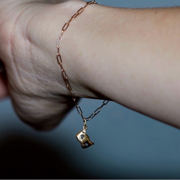 Catbird Jewelry Kitten Mask Charm, Yellow Gold - Picture 2 of 16